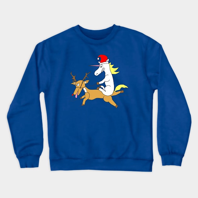 Unicorn Santa Crewneck Sweatshirt by GreysonCole